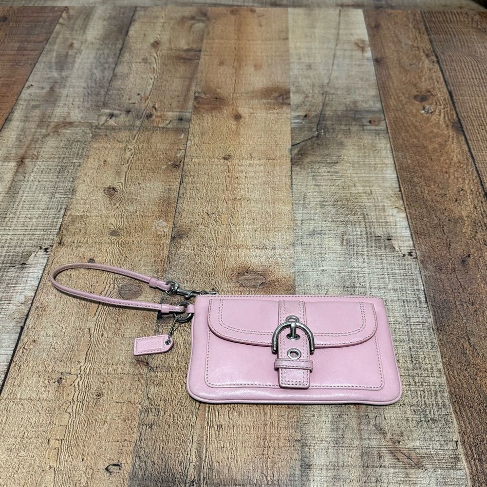 Coach RARE pink leather vintage Y2K soho wristlet clutch bag - Picture 12 of 14